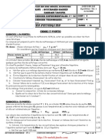 Devoir de SynthÃ¨se NÂ° 1 - Physique - 4Ã¨me Sc et Tech (2009-2010)