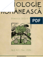 Sociologie Romaneasca Anul I NR 5 Mai 1936 PDF