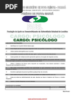 Prova Psicologo Pref Novaolimpia