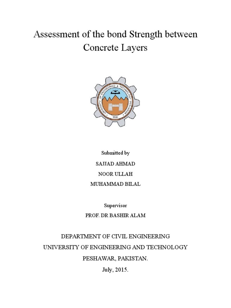 Bond Strength Assessment in Concrete Layers | PDF