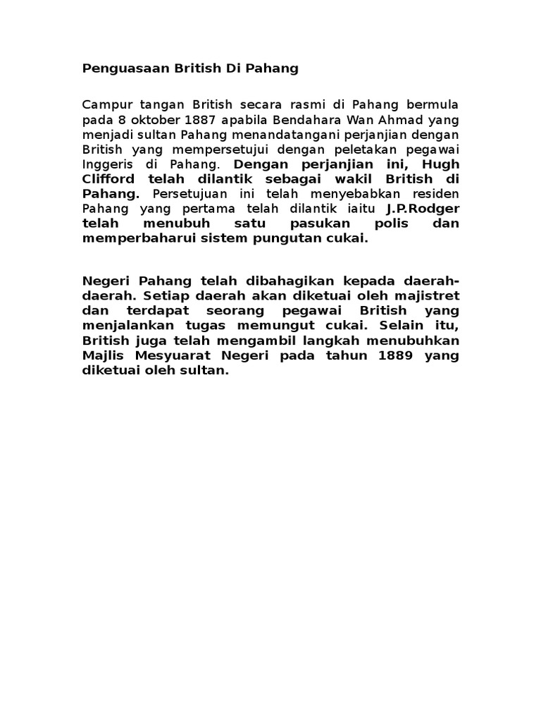 Penguasaan British Di Pahang Pdf