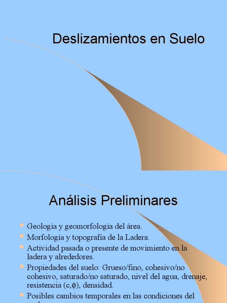 Deslizamientos en Suelo | Suelo | Roca (geología)