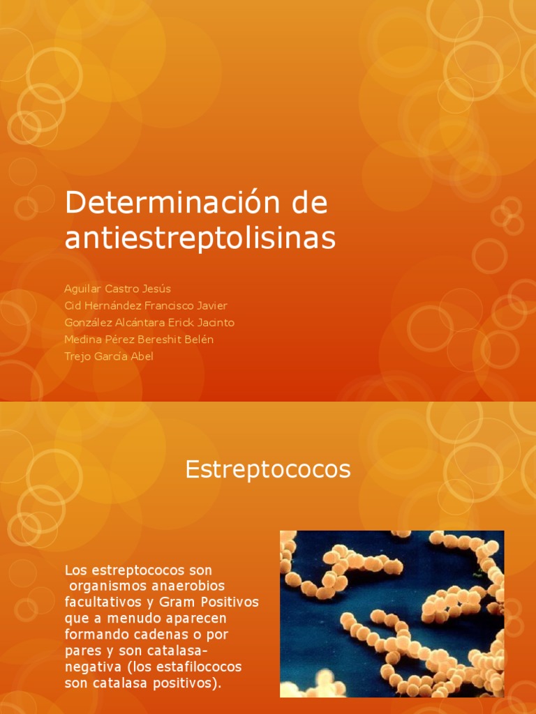 Antiestreptolisinas | PDF | Estreptococo | Anticuerpo
