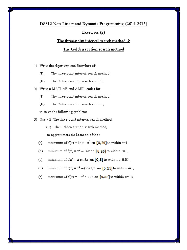2015) - (2014 - Linear and Dynamic Programming - DS312 Non) 2 ...