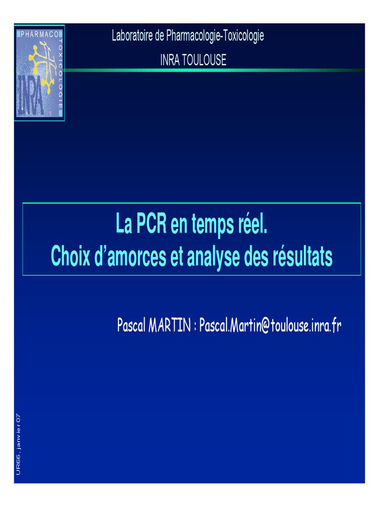 La PCR en Temps Réel_ppt Réaction en chaîne par polymérase PCR