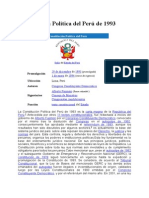 Constitución Política Del Perú de 1993