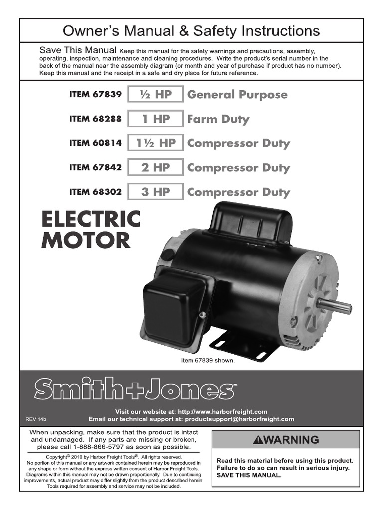 Motor Electrico Smith+jones PDF PDF Bearing (Mechanical
