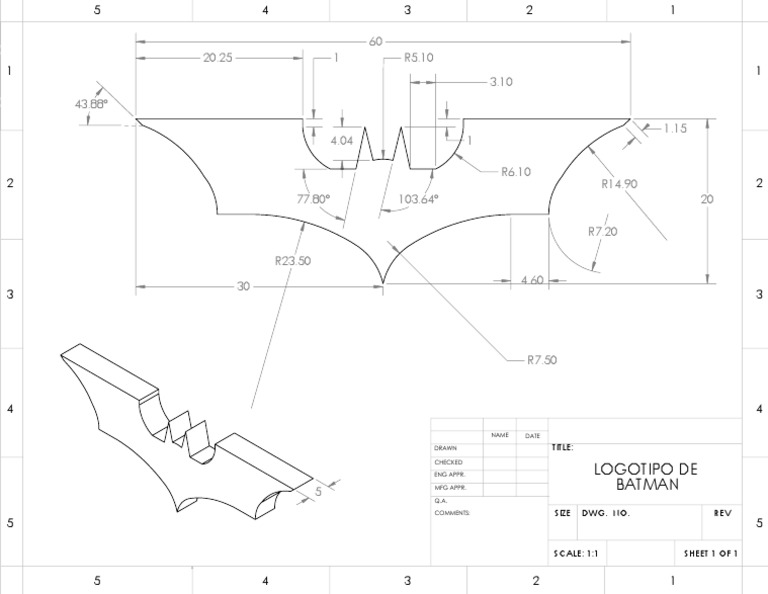 Logotipo Batman (Plano Fabricación) | PDF