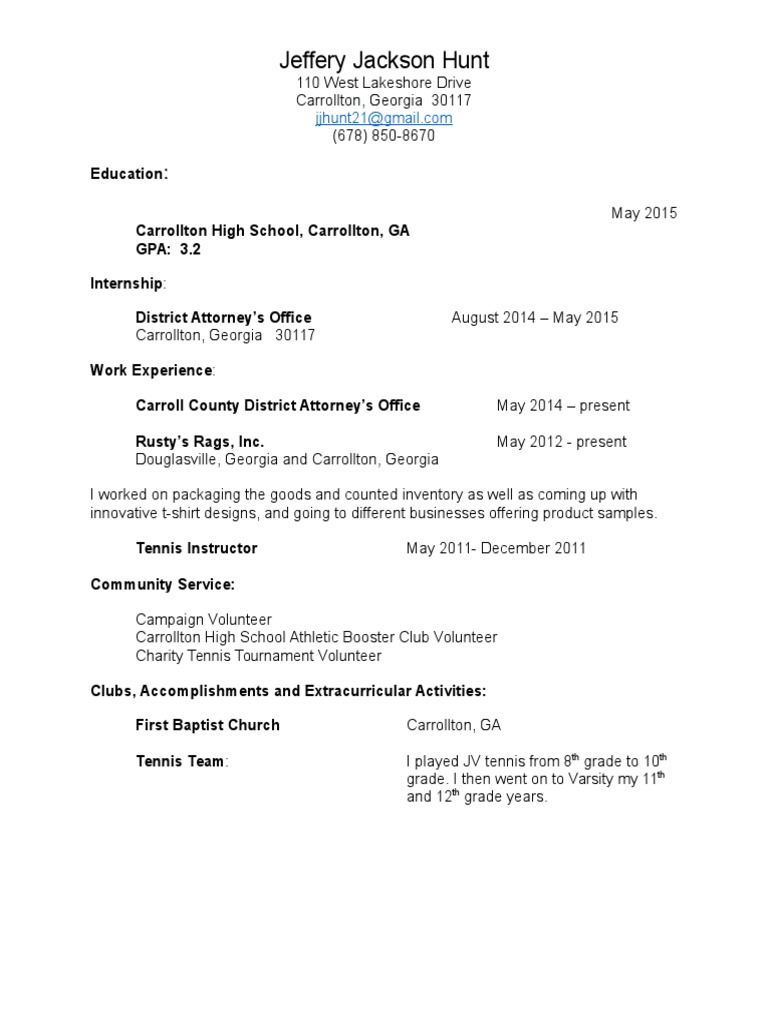 Jacks Resume 1 PDF - 1669949556