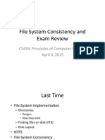 File System Consistency and Exam Review