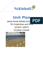 Pickleball Unit Plan Unit Plan