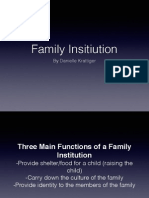 Family Insitiution: by Danielle Krattiger