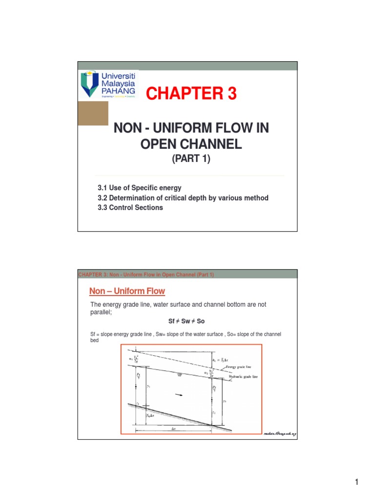 Non-Uniform Flow in Open Channels | PDF | Liquids | Soft Matter