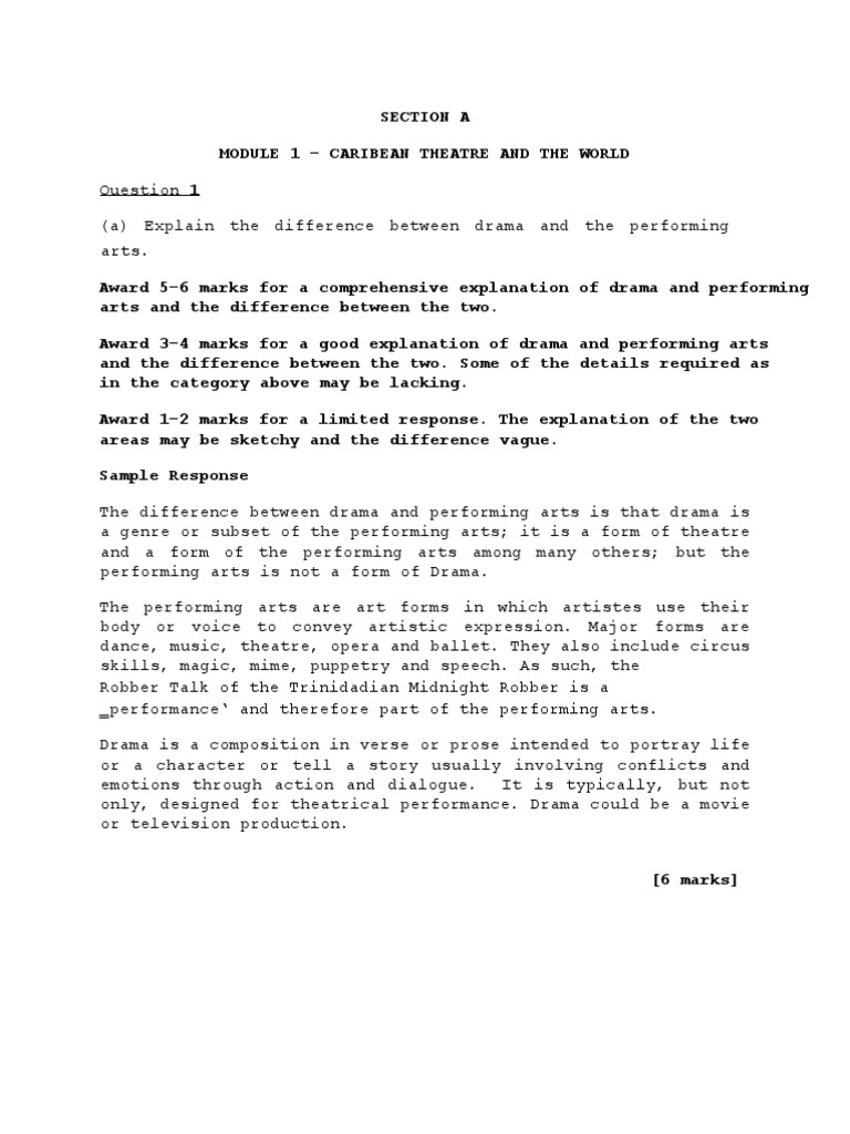 Caribbean Theatre: Drama vs. Performing Arts | PDF | Screenplay ...