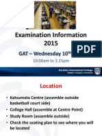 Examination Informatioyn Briefing GAT-2015