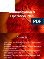 Administration & Operation Plan