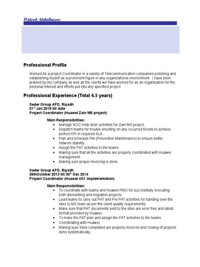 Resume | 4 G | Lte (Telecommunication) | Free 30-day Trial | Scribd