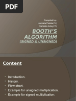 Booth'S Algorithm: (Signed & Unsigned)