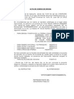 Acta de Comiso para Droga