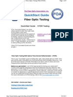 Fiber Optic Testing With OTDRs Quickstart Guide