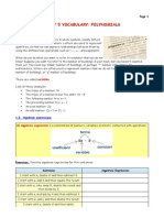 Vocabulary, Polynomials2