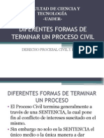 Diferentes Formas de Terminar Un Proceso Civil ARGENTINA