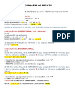 Lógicas Equivalências