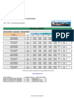 Jan - Feb '15 Sailing Schedule: Jakarta Service