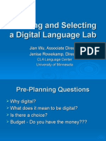Planning and Selecting A Digital Language Lab