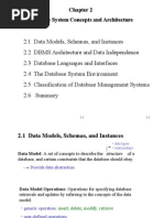 Chapter 2 DataBase System Concepts and Architecture