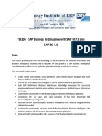 SAP Business Intelligence BI73 BO40 Outline 2014