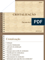 Aula 01 - Cristalização