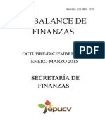 2° Balance de Finanzas FEPUCV 2014-2015