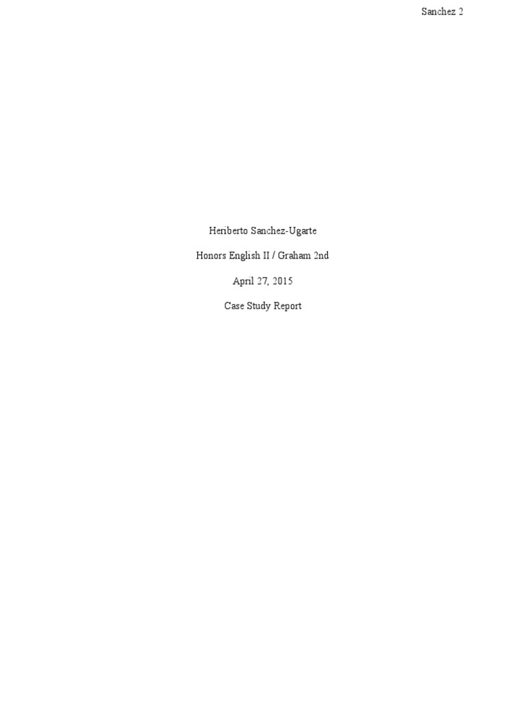 Casestudyreport | PDF