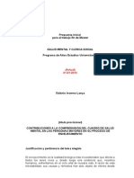 Contribuciones A La Compreensión Del Cuadro de Salud Mental en Las Personas Mayores (Propuesta Inicial)