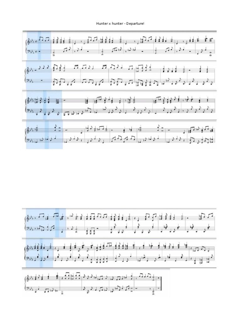 Hunter X Hunter Departure Sheet