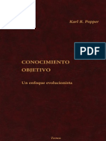 POPPER, Karl, Conocimiento Objetivo - Un Enfoque Evolucionista PDF