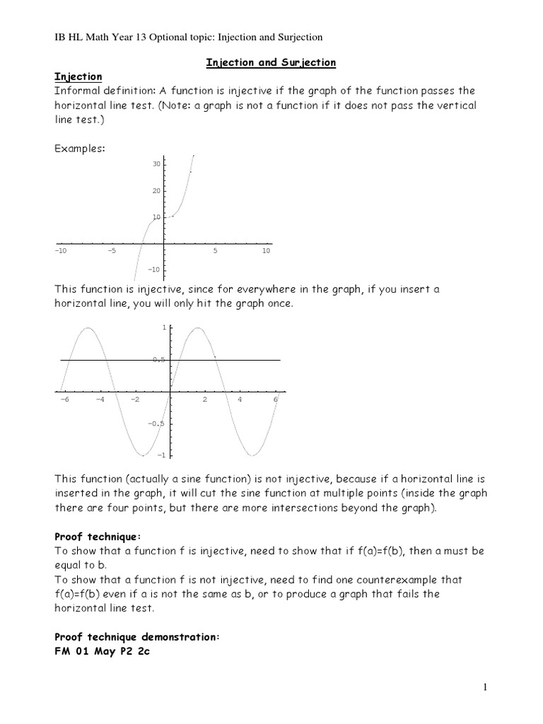 Injection and Surjection Function (Mathematics) Exponential