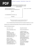 Defense Distributed v. U.S. Department of State Memo of Points and Authorities ISO Pltfs Mot for PI
