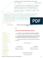 Modelos de Cartas en General Para Consejos Comunales en Venezuela_ Permiso Evento Musical