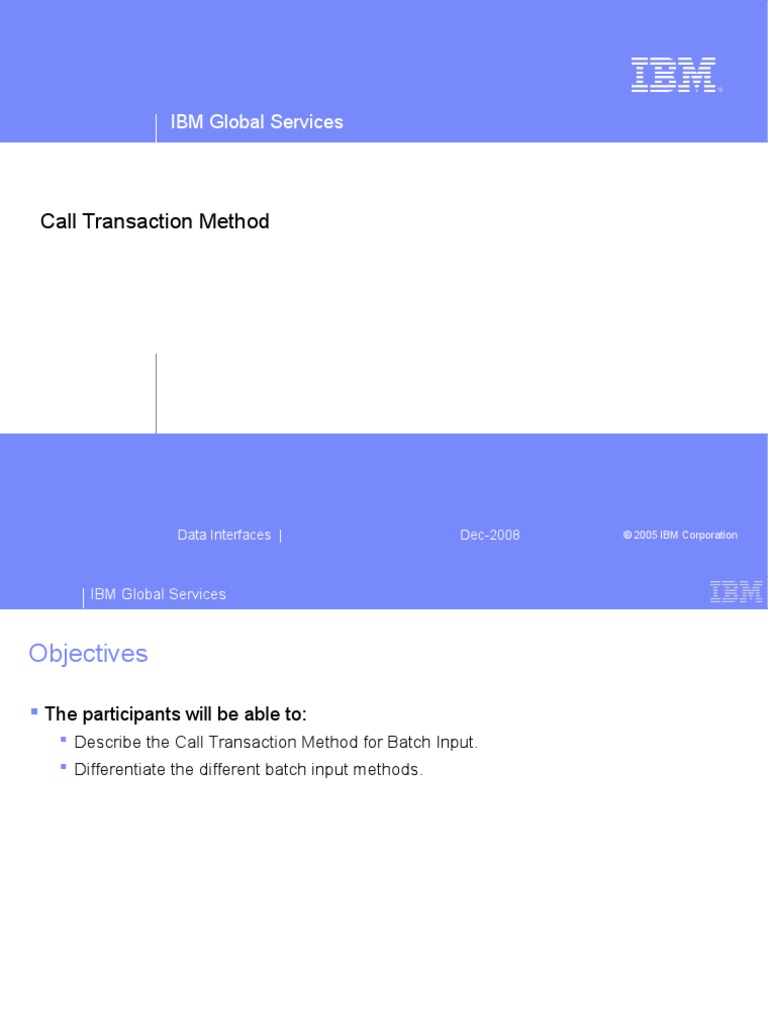 Chapter 07 - Call Transaction Method | PDF