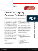  Crude Oil Sampling Customer Satisfaction