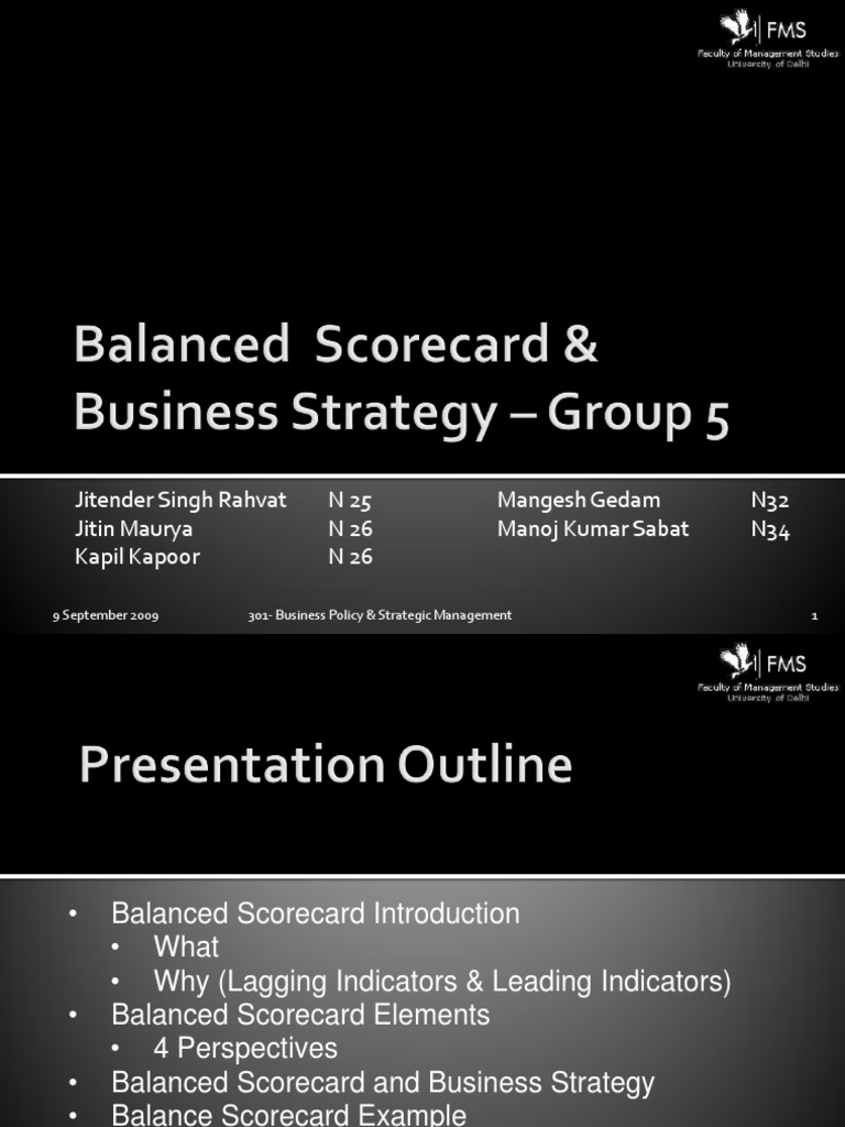 Understanding the Balanced Scorecard | PDF | Strategic Management ...