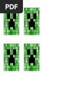 Minecraft Creeper Perler Bead Template