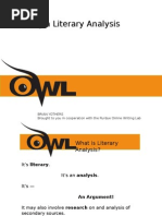 Literary Analysis OWL