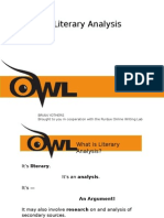 Literary Analysis OWL