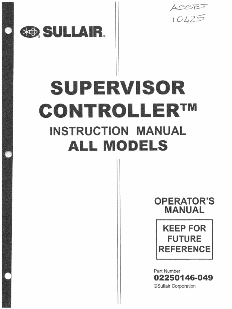 Sullair Supervisor Controller Manual - 02250146-049 | Fuse (Electrical) |  Electrical Wiring