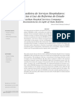 Empresa Brasileira de Serviços Hospitalares: Inconsistências À Luz Da Reforma Do Estado