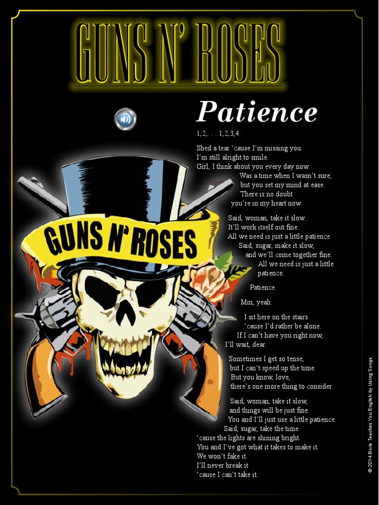 Guns N' Roses - Patience: listen with lyrics