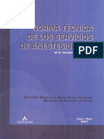 Norma Técnica de Los Servicios de Anestesiología NT Nº.030-MINSADGSP-V.01 2007